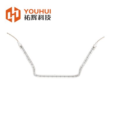 أنبوب عنصر التدفئة تحت الحمراء الزجاجي الكوارتز الصناعي مع 150-6000W الطاقة و 5000 ساعة من العمر