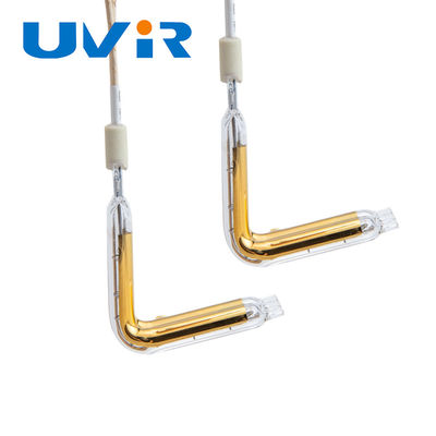 سعر جيد أنبوب الكوارتز تحت الحمراء المغطى بالذهب من النوع L الهالوجين 1800-2200 درجة مئوية الانترنت