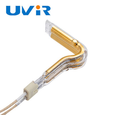 L شكل الذهب الهالوجين التدفئة أنبوب 150-6000W مصباح الأشعة تحت الحمراء الصناعية