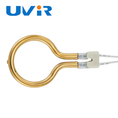مصابيح تحت الحمراء الحلقة الكوارتزية 8-14mm قطر 100-7600W عاكس ذهب