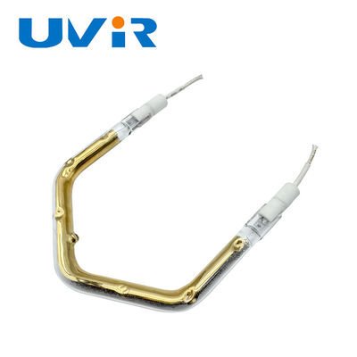 أنبوب عنصر تسخين بالأشعة تحت الحمراء متعدد الاستخدامات بقوة 150-6000 واط وجهد 45-480 فولت وعاكس ذهبي للعمليات الصناعية