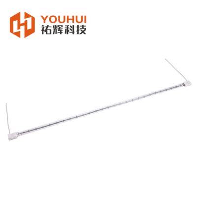 مصباح الكوارتز الأشعة تحت الحمراء الأنبوبي الوحيد مع خيط التولفستين وزجاج الكوارتز للتطبيقات الصناعية