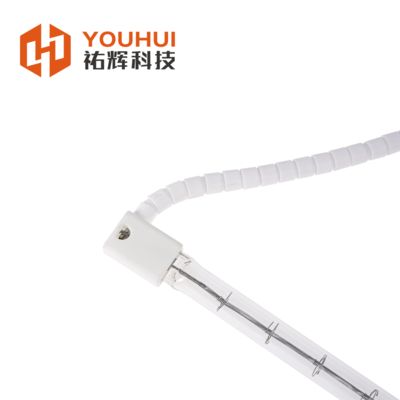 SK15 قاعدة 200-4000 واط مصباح تسخين بالأشعة تحت الحمراء من الكوارتز الهالوجيني مع طول موجي 1-2 ميكرومتر ووقت تشغيل 5000 ساعة للتسخين الصناعي