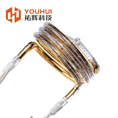 سعر جيد 150-6000W غطاء الذهب أنبوب عنصر التدفئة الأشعة تحت الحمراء مع 5000-20000h عمر التطبيقات الصناعية الانترنت