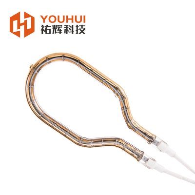 Gold Reflector Single Tube Ring Infrared Lamp for Plastic Welding Circular Infrared Heater