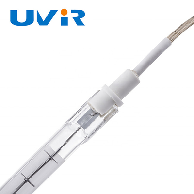 مصابيح الكوارتز تحت الحمراء ذات الأنابيب الواحدة مع وقت استجابة 1s طولها الإجمالي 500mm وطول التدفئة 430mm للتطبيقات الصناعية