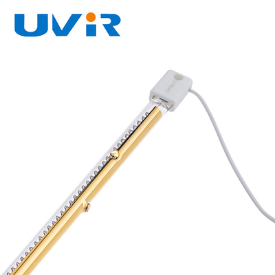 طلاء الذهب الكوارتز مصباح هالوجين الأشعة تحت الحمراء أنبوب واحد 230V 1200W